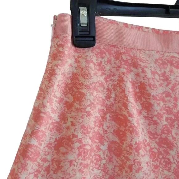 Banana Republic Women's Pink Floral Silk Lined A-Line Skirt - Picture 8 of 12